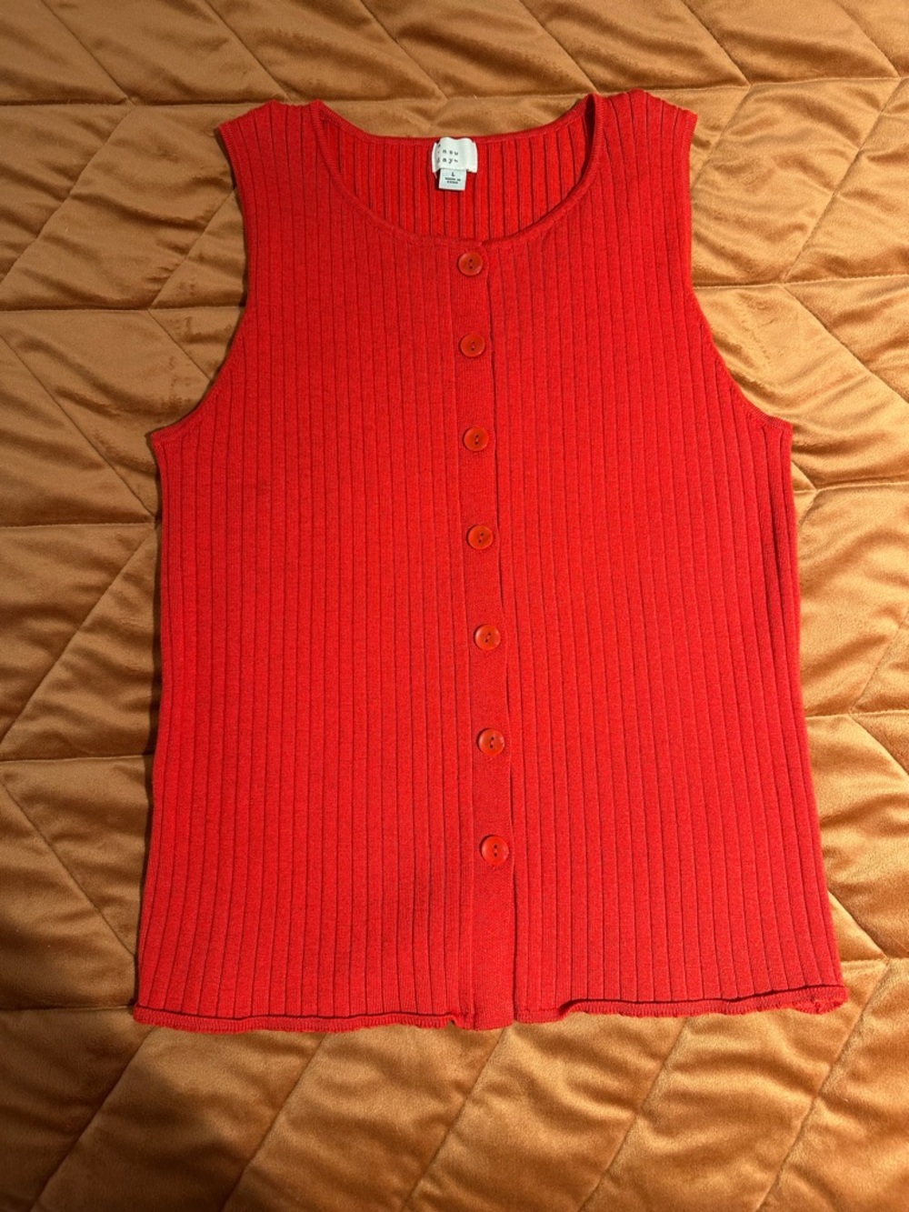 Sleeveless Ribbed Top